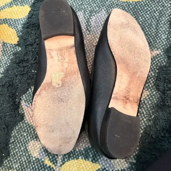 Tory Burch Jessa Black Leather Gold Horse Head Loafers Womens Size 7.5 - Picture 6 of 7